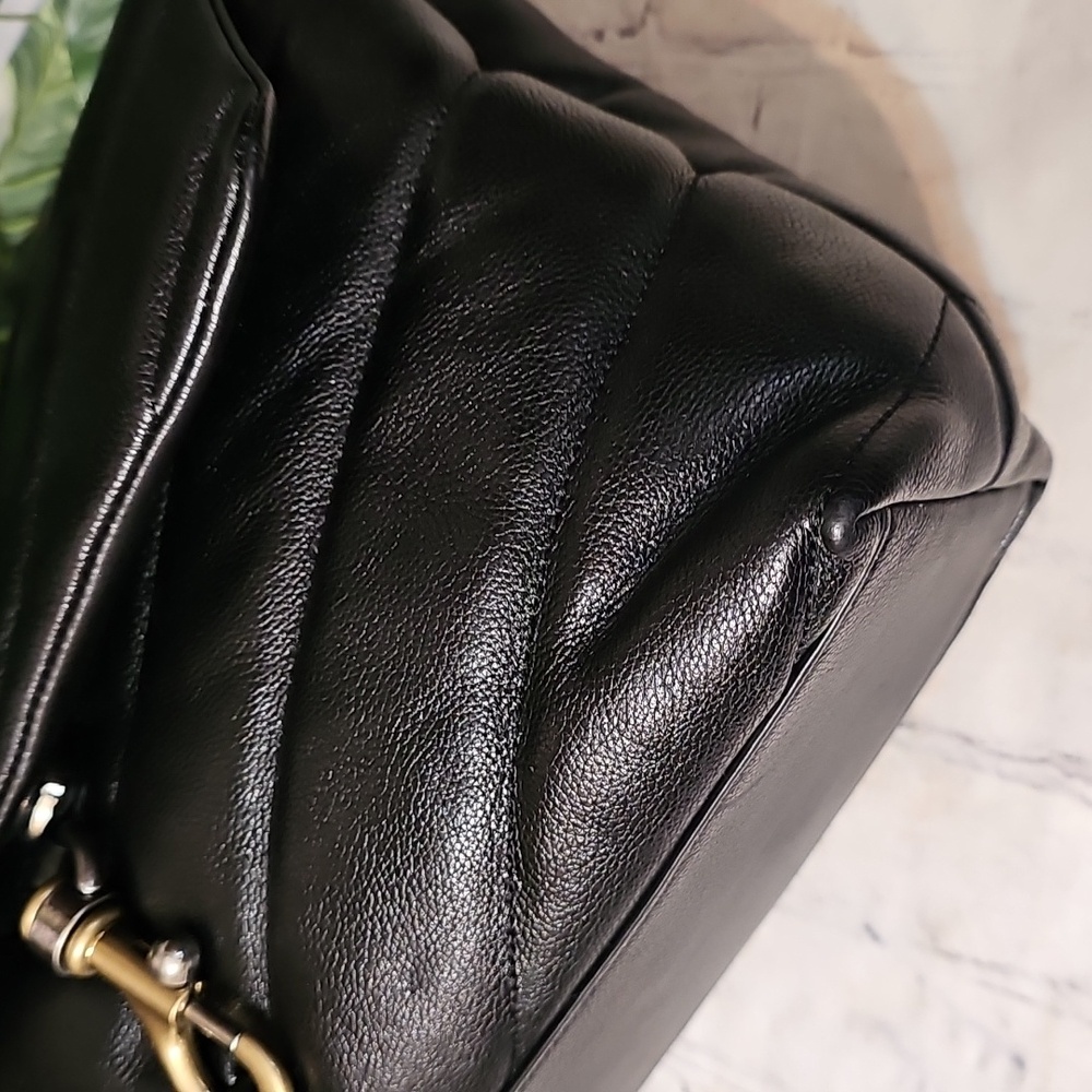 Rebecca Minkoff NWT 2 Faced Edie Black Maxi Quilted Chain Crossbody/Shoulder Bag - Picture 8 of 16